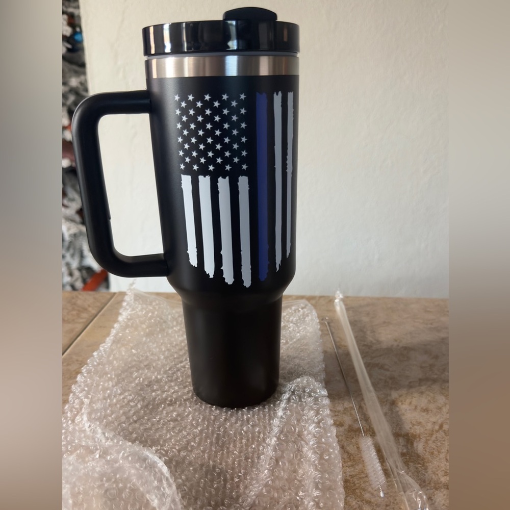 40 oz Thin Blue Line Tumbler